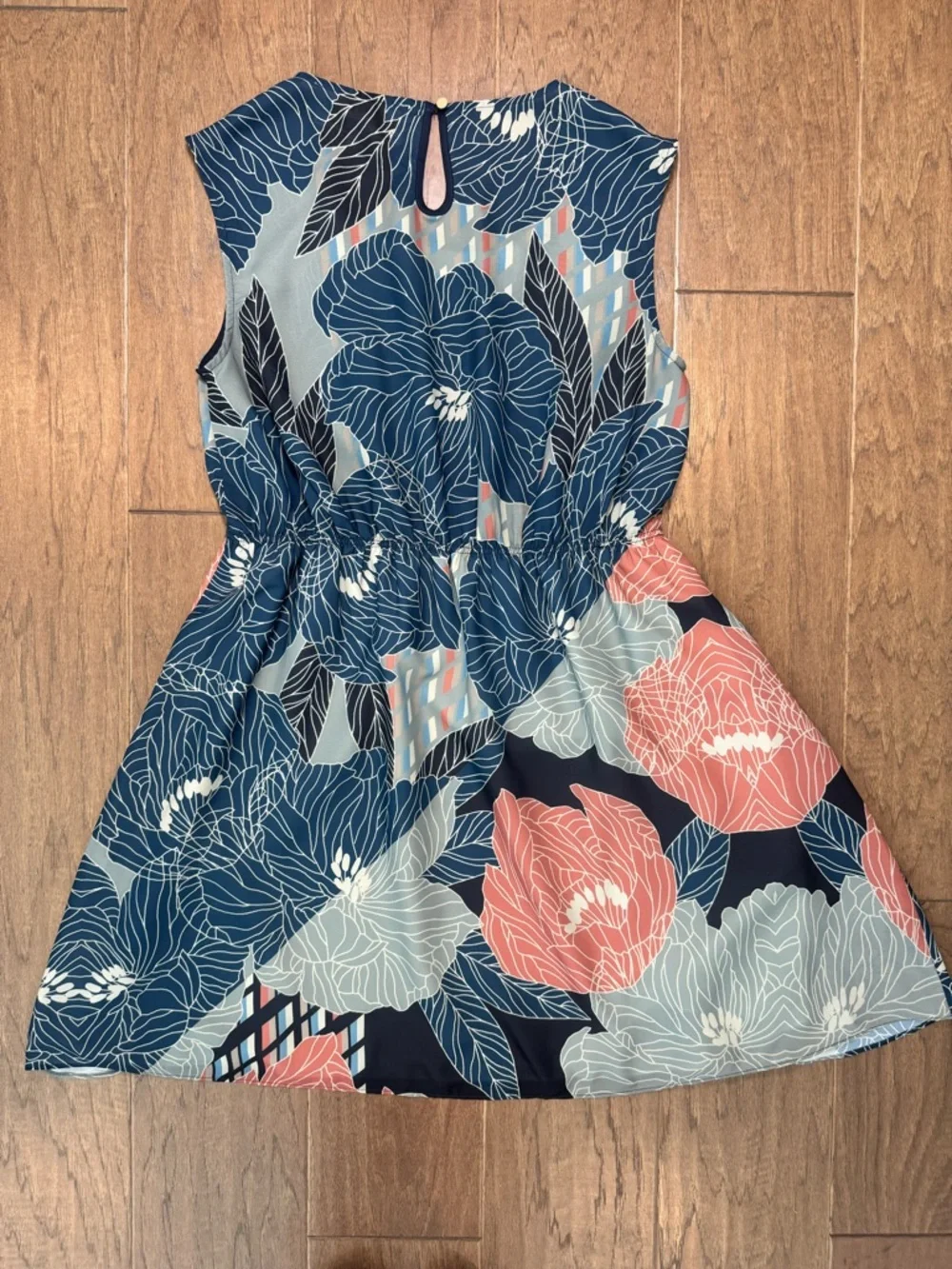 Pink Martini Floral Fit-and-Flare Dress with Elastic Waist - Picture 10 of 13